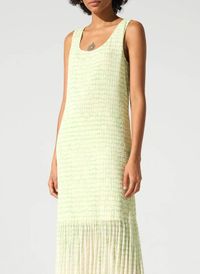 Cotelac - Robe longue imprimée sans manches - Taille 3 - Vert