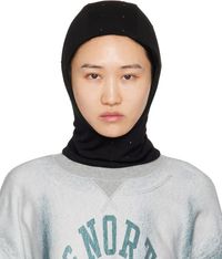 UNDERCOVER Passe-montagne noir à ornements en verre taillé