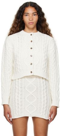 Rokh Off-White Nylon Cardigan Set