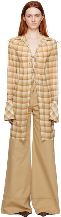 JUNEYEN Tan Check Shirt