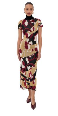 La DoubleJ Herald Long Dress Multicolor Gold/Purple/Black XS