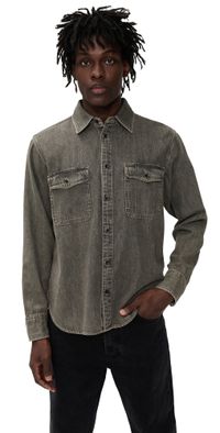 rag & bone Infuse Denim Jack Shirt Gryol XXL