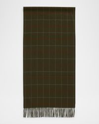 Belt Check-Print Cashmere Scarf