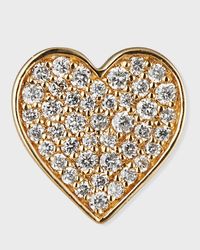 Anniversary Diamond Single Heart Stud Earring