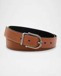 Men's Horseshoe-Buckle Double Adjustable Leather Belt