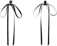 Simone Rocha Black Bow Ribbon Stud Earrings