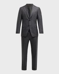 Men's 150s Luxury Twill Tonal Check Suit