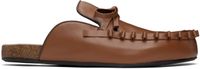 JW Anderson Flâneurs à enfiler brun clair à volant