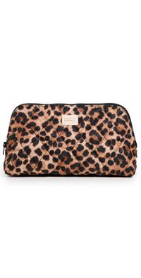 Loeffler Randall Frances Cosmetic Pouch Brushed Leopard One Size