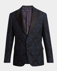 Men's Damask Peak Lapel Evening Jacket