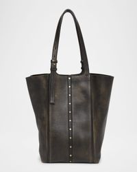24/7 North-South Distressed Leather Shoulder Bag