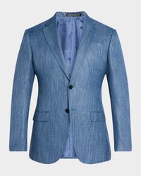Men's Bamboo Textured Grid Sport Coat