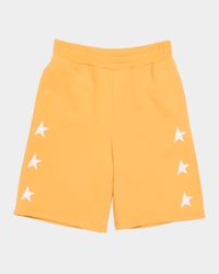 Boy's Star-Printed Wide Leg Shorts, Size 4-10