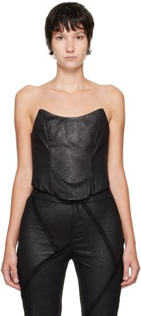 KIM SHUI SSENSE Exclusive Black Corset Camisole