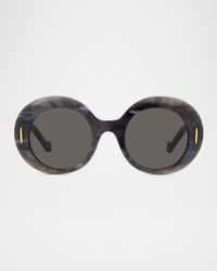 Men's Anagram Acetate and Nylon Round Sunglasses