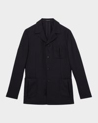 Men's Wool-Blend Slim-Fit Navy Jacket