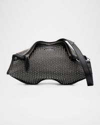 Manta Eyelet-Covered Leather Clutch Bag