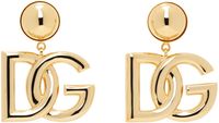 Dolce&Gabbana Gold Clip-On Logo Earrings