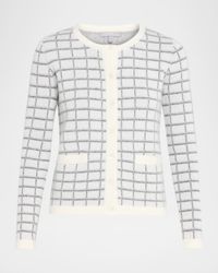 Cashmere Jacquard Grid Jacket