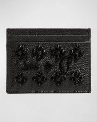 Kios Card Case in Leather with Loubinthesky Spikes