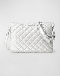 Crosby Large Metallic Nylon Shoulder Bag