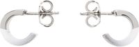 MM6 Maison Margiela Silver Minimal Logo Earrings