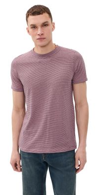 Isabel Marant Leon Striped Linen Tee Light Pink/Black L