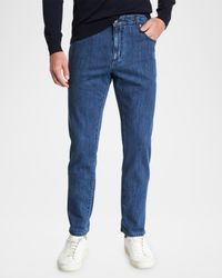 Men's Dark Wash Straight-Leg Jeans