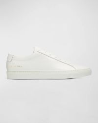 Men's Achilles Leather Low-Top Sneakers, White