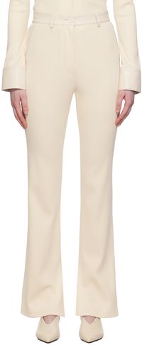 Nanushka Pantalon Mykas blanc cassé