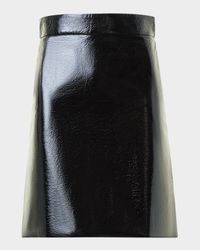 Crinkled Lacquered Mini Skirt