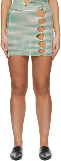 Gabe Gordon SSENSE Exclusive Blue Vortex Mini Skirt