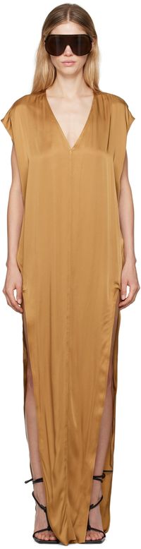 Rick Owens Yellow Porterville Arrowhead Maxi Dress