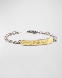 Men's 18K Gold & Sterling Silver ID Bracelet