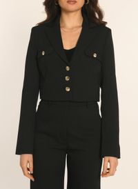 Kookai - Veste de tailleur courte - Taille 42 - Noir