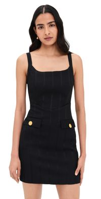 L'AGENCE Helen Corset Mini Dress Black 12