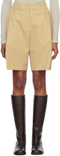 AMOMENTO Beige Garconne Shorts
