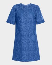 Rachel Tulip Lace Short-Sleeve Mini Tunic Dress