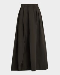A-Line Pleated Long Skirt