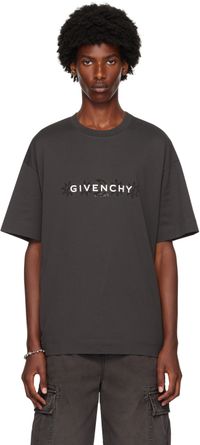 Givenchy Gray Stars Logo T-Shirt