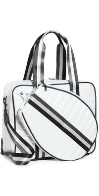Think Royln Champion Tennis Bag White Patent One Size