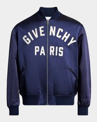 Men's Satin Logo Bomber Jacket