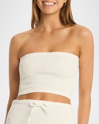 Smocked Sunset Beach Bandeau Top