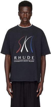 Rhude T-shirt 'Chamonix Mont-Blanc' noir
