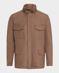 Men's Traveler Field Jacket with Stowaway Hood