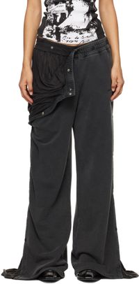 Y/Project Gray Snap Insert Sweatpants