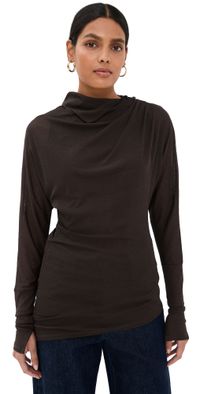 Proenza Schouler Golda Top In Jersey Espresso XS