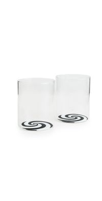 FAZEEK Swirl Tumbler Set of 2 Black/White One Size