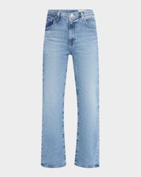 Brinley Mid-Rise Straight Crop Jeans