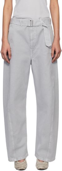 LEMAIRE Blue Twisted Belted Jeans